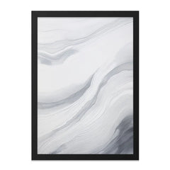 Gray Abstract Wall Art, Modern Minimalist Print, Neutral Decor, Ink Wash Painting, Fluid Art Poster, Home Decor, Framed Art, Gift Idea - Tawshia