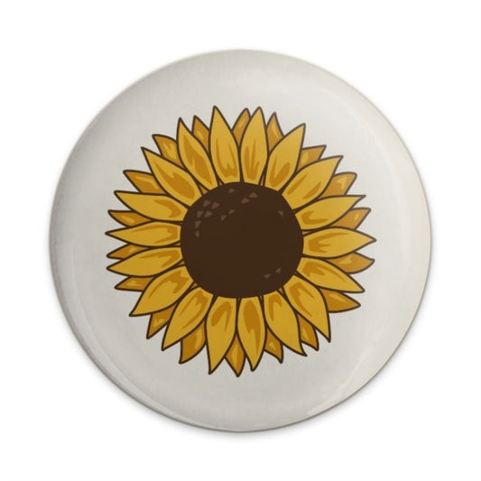 Sunflower Pinback Button, Floral Button Badge, Botanical Cute Button, Happy Flower Button, Plant Lover Gift, Nature Inspired Pins - Tawshia