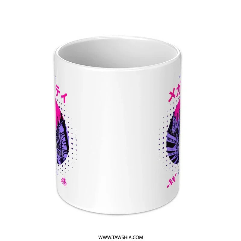 Retro Neon Tokyo City Aesthetic Mug product type