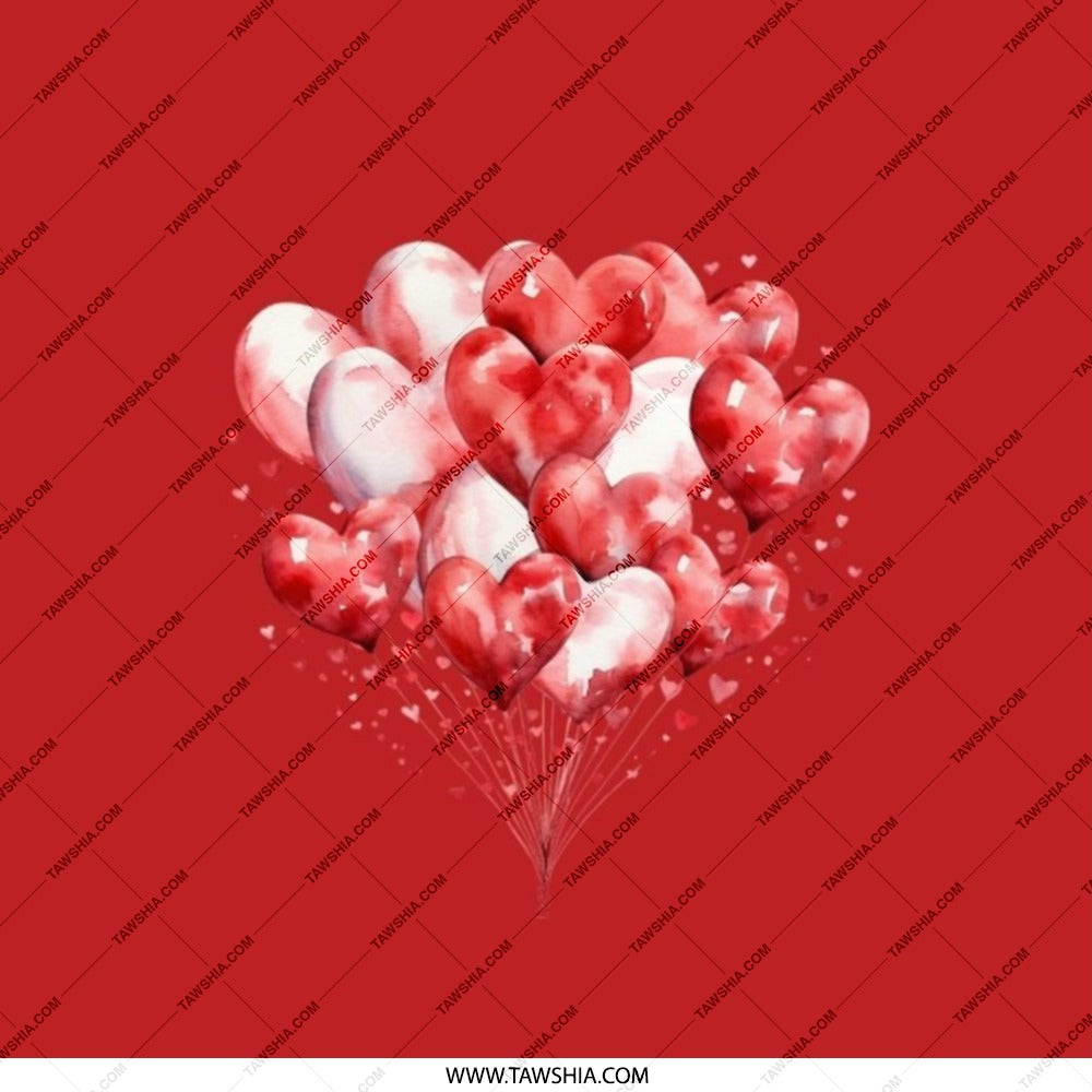 Heart Balloons Pocket Mirror, Romantic Gift, Valentine's Day, Love Mirror, Makeup Mirror, Travel Mirror, Cosmetic Mirror, Purse Mirror - Tawshia