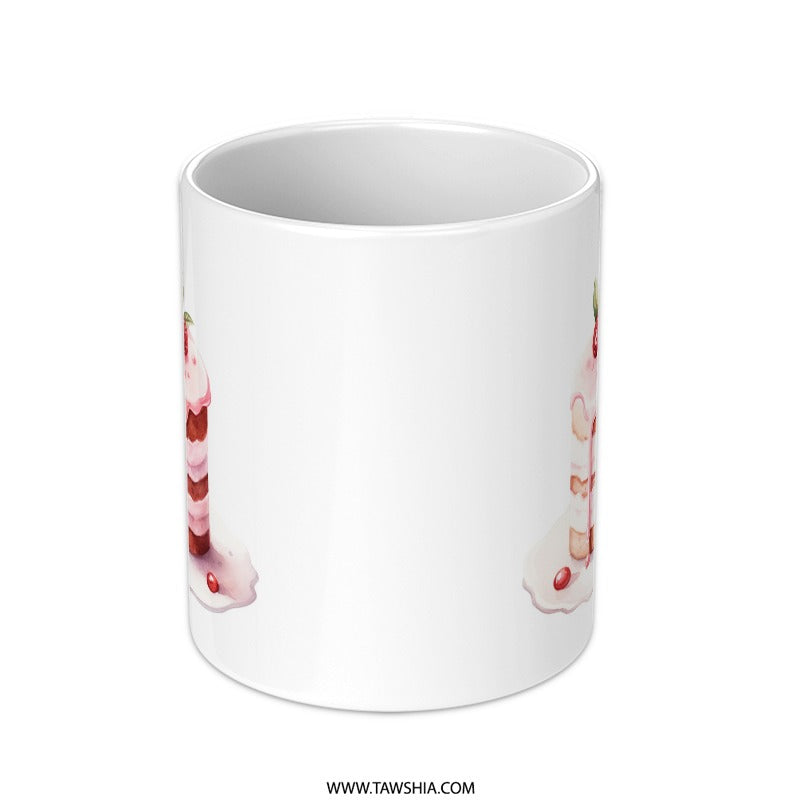 Cake Mug, Watercolor Cake, Dessert Mug, Raspberry Cake Art, Rose Cake Mug, Birthday Gift Mug, Baking Lover Mug, Coffee Mug, Tea Mug - Tawshia