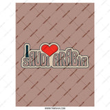 I Love Saudi Arabia Tote Bag, KSA Gift, Saudi Pride, Heart Design, Travel Bag, Cultural Tote, Souvenir Bag, Stylish Tote Bag - Tawshia