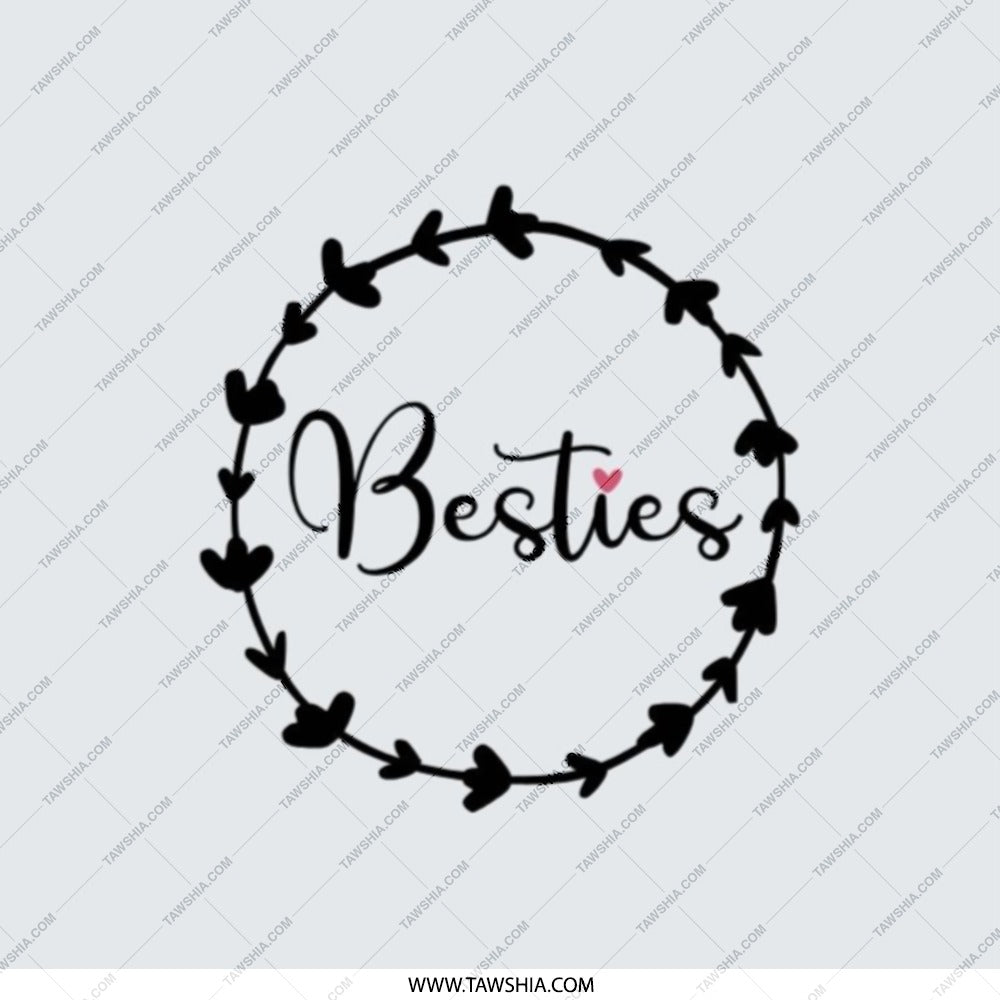 Besties Pocket Mirror, Friend Gift, Best Friend, Cute Compact Mirror, Gift for Her, Birthday Gift, Best Friend Ever - Tawshia
