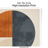 Modern Abstract Photographic Print, Geometric Shapes Art Print, Circle Design Wall Art, Minimalist Home Decor, Contemporary Art - Tawshia