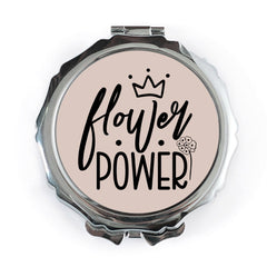 Flower Power Pocket Mirror, Floral Crown Compact Mirror, Empowering Pocket Mirror, Gift For Her, Cute Pocket Mirror, Small Pocket Mirror - Tawshia