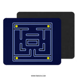 Retro Maze Mouse Pad, 80s Arcade, Game Room Decor, Geek Gift, Cool Desk Accessory, Pacman Inspired, Square Design, Gamer Gift - Tawshia