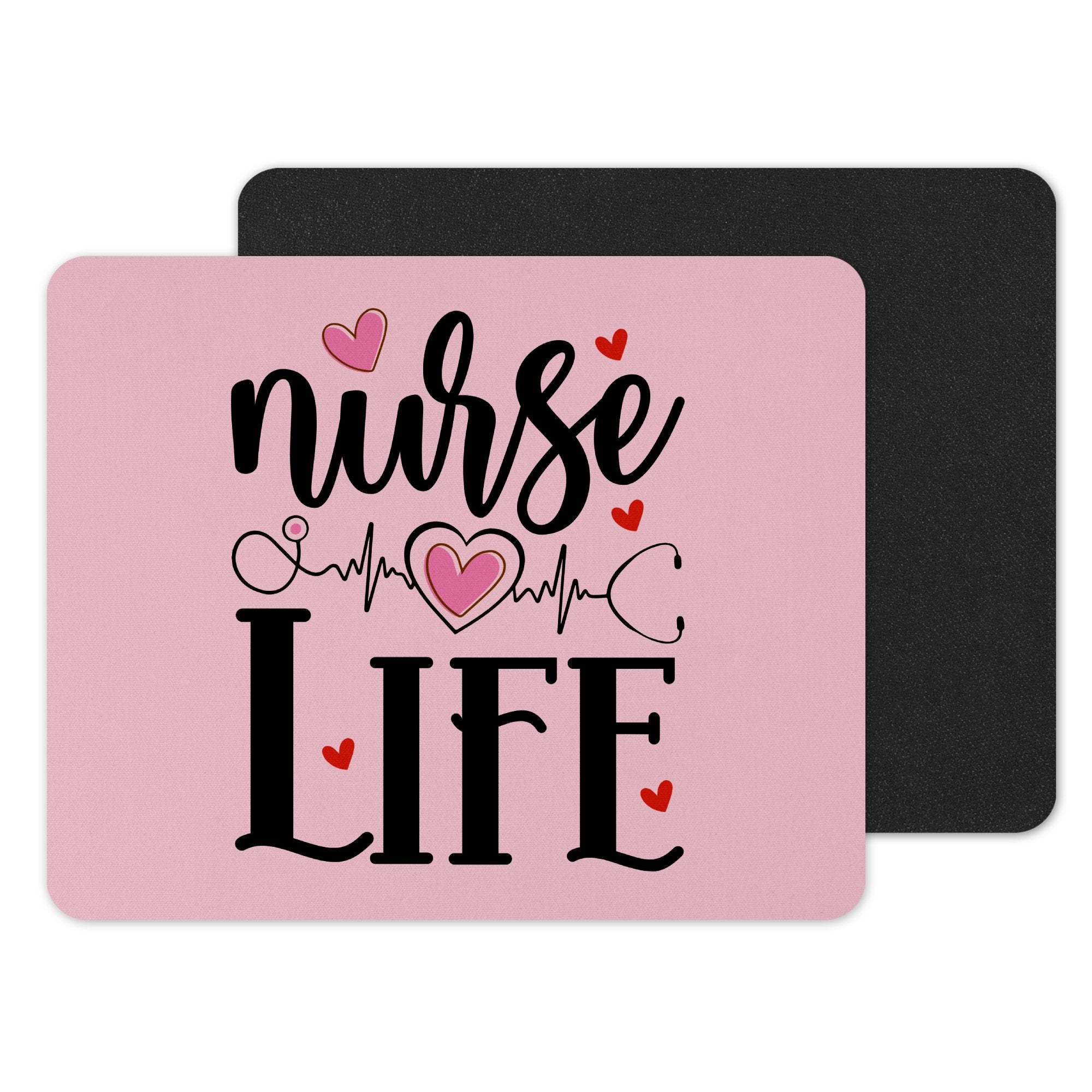 Nurse Life Heartbeat Design Mousepad product