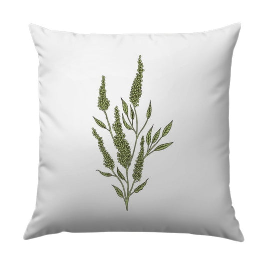 Green Seed Pods Pillow, Floral Botanical Pillow, Nature Inspired Throw Pillow, Decorative Home Decor Pillow, Unique Floral Pillow - Tawshia
