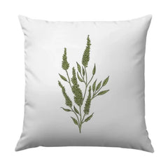 Green Seed Pods Pillow, Floral Botanical Pillow, Nature Inspired Throw Pillow, Decorative Home Decor Pillow, Unique Floral Pillow - Tawshia