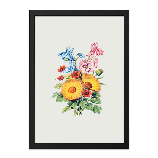 Vintage Floral Wall Art, Flower Bouquet Print, Botanical Illustration, Antique Floral Art Print, Garden Flowers Home Decor (139 characters) - Tawshia