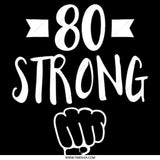 80 Strong Pinback Button, Birthday Gift, Funny Pin Badge, Milestone Birthday, 80th Birthday Celebration, Empowerment Jewelry - Tawshia