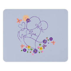 Mother and Child Mouse Pad, One Line Art Mousepad, Floral Mousepad, Minimalist Mousepad, Abstract Mousepad, Mom Gift, Cute Mouse Pad - Tawshia