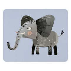 Cute Elephant Mouse Pad, Animal Lover Gift, Desk Decor, Cartoon Elephant Art, Kid's Room Decor, Unique Mousepad, Office Accessories - Tawshia