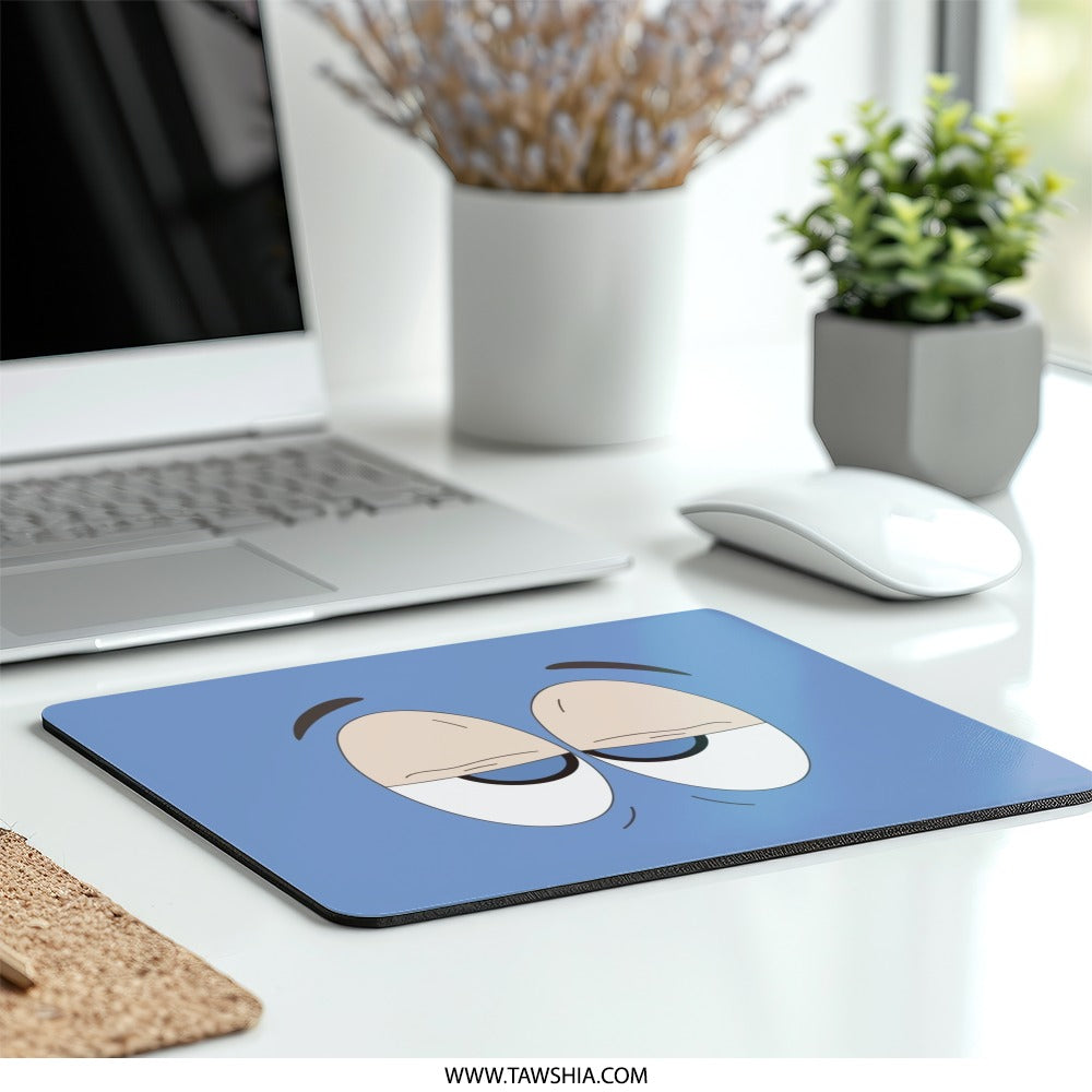 South Park Inspired Mouse Pad, Bored Eric Cartman, Cartoon Character Desk Accessory, Funny Sarcastic Office Decor, Gamer Gift - Tawshia