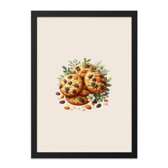 Cookie Wall Art Print, Sweet Treat Decor, Floral Cookies Art, Kitchen Wall Decor, Food Art Print, Digital Art Wall Decor - Tawshia