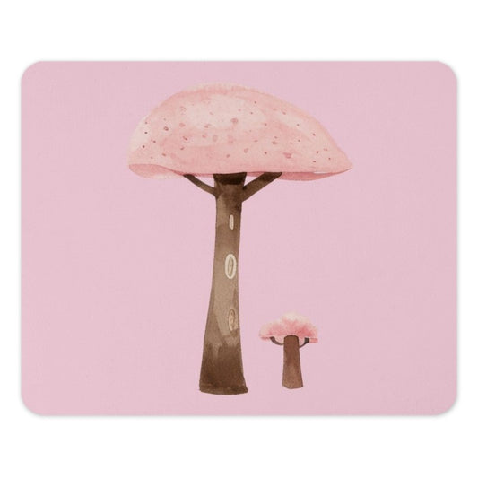 Pink Tree Mouse Pad, Watercolor Tree Art, Cute Desk Accessory, Office Decor, Gift Idea, Pretty Pastel Decor, Gaming Mouse Pad - Tawshia