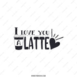 I Love You a Latte Pillow, Coffee Lover Gift, Cute Valentines Day Pillow, Home Decor, Coffee Pun Pillow, Gift For Her, Bedroom Decor - Tawshia