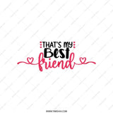 Best Friend Tote Bag, Friendship Gift, Bestie Bag, Matching Friend Totes, Gift for Her, Birthday Gift, Bridesmaid Tote Bag, Heart Design - Tawshia
