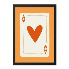 Ace of Hearts Wall Art, Playing Card Print, Minimalist Decor, Modern Art Print, Living Room Art, Gallery Wall, Gambler Gift - Tawshia