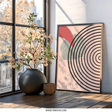 Abstract Geometric Wall Art, Modern Circle Print, Minimalist Shapes Poster, Contemporary Home Decor, Unique Wall Art - Tawshia