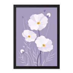 White Anemone Flower Wall Art, Floral Print, Botanical Decor, Pastel Home Decor, Modern Wall Decor, Nature Wall Art (138) - Tawshia