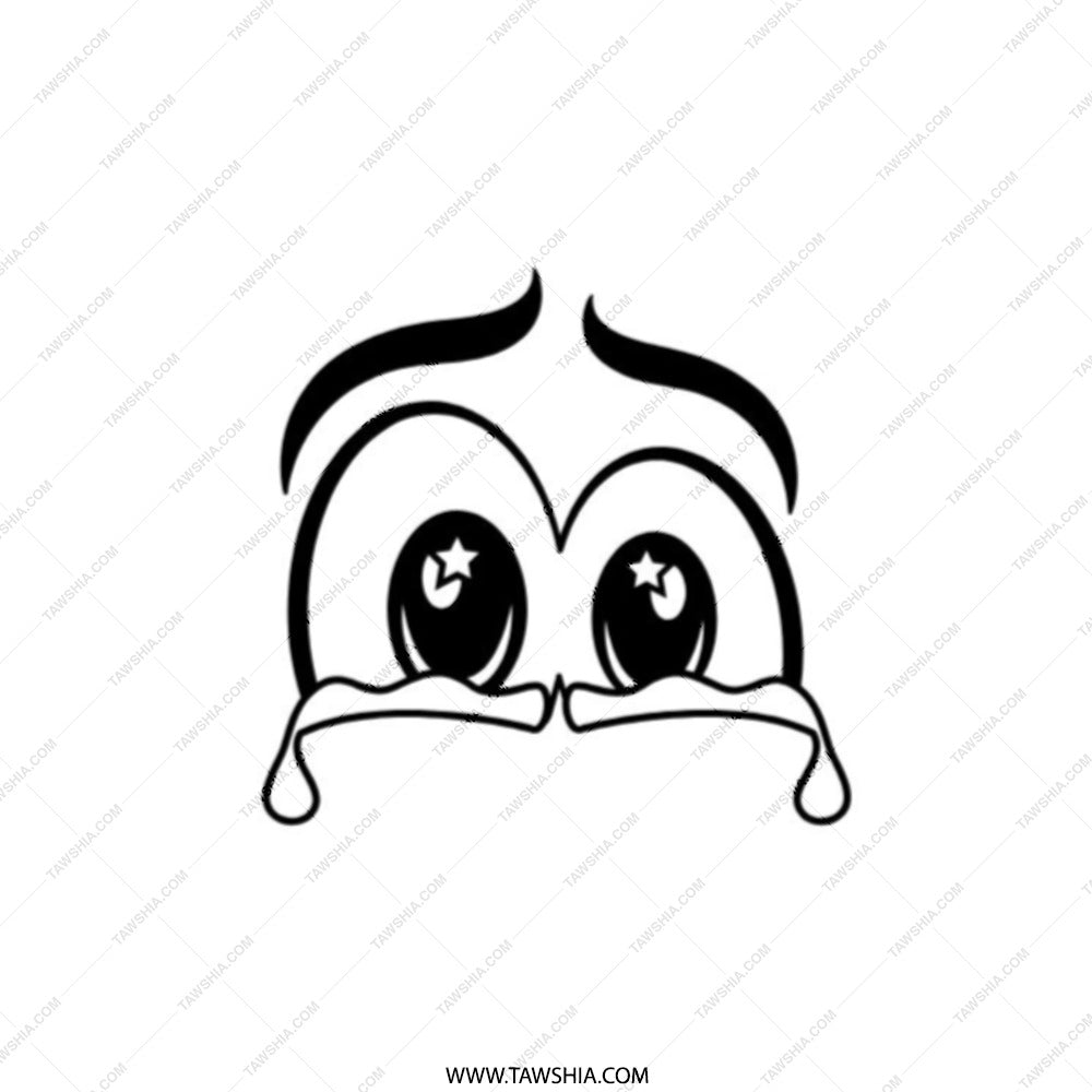 Crying Eyes Pocket Mirror, Sad Eyes Portable Mirror, Cartoon Tears Makeup Mirror, Funny Pocket Mirror, Emotion Pocket Mirror - Tawshia