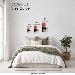 Abstract Photographic Print, Modern Wall Art, Geometric Home Decor, Contemporary Art Print, Red Black Grey Wall Hanging - Tawshia