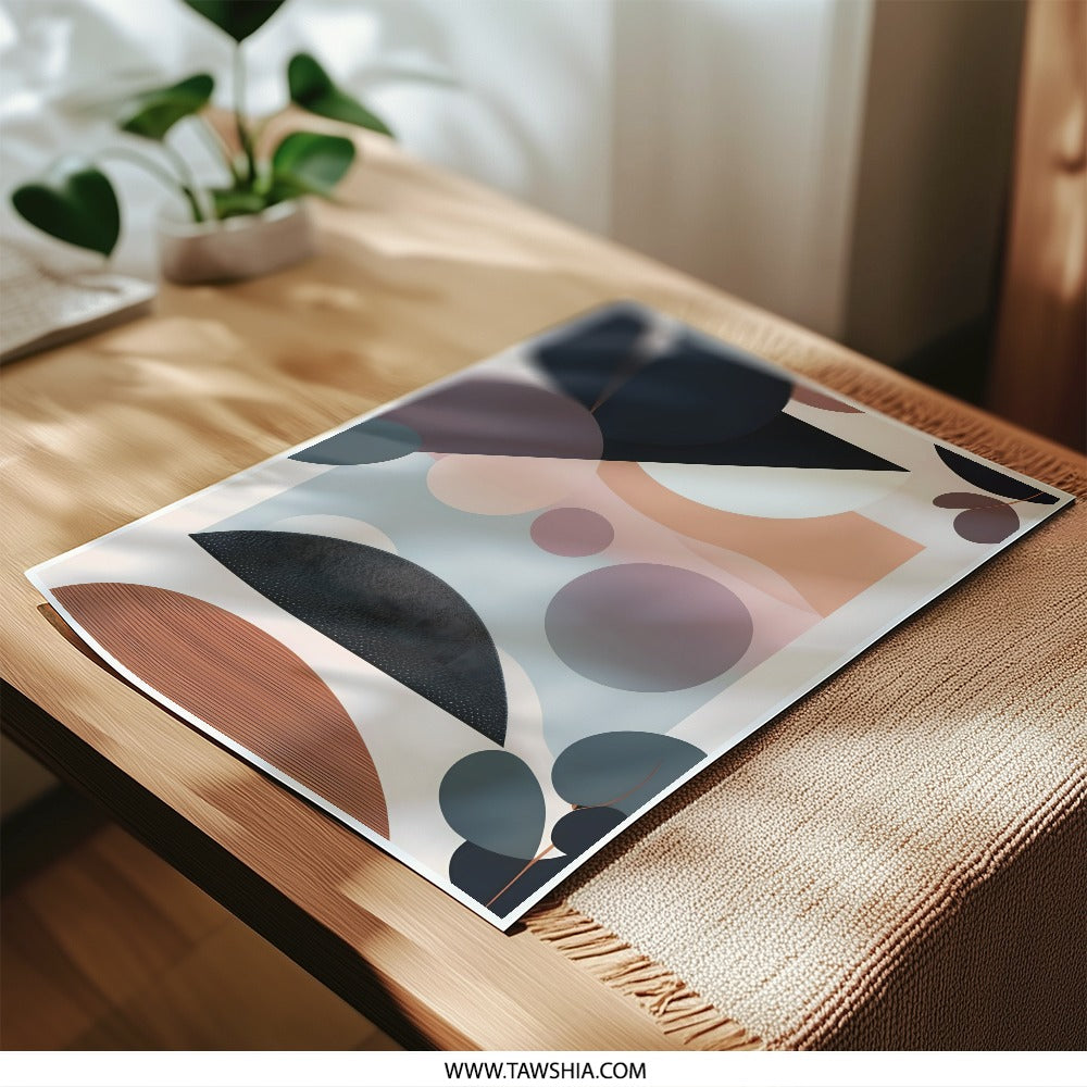 Abstract Shapes Photographic Print, Modern Art Decor, Geometric Art Print, Wall Art, Home Decor, Contemporary Art, Circle Triangle Art - Tawshia
