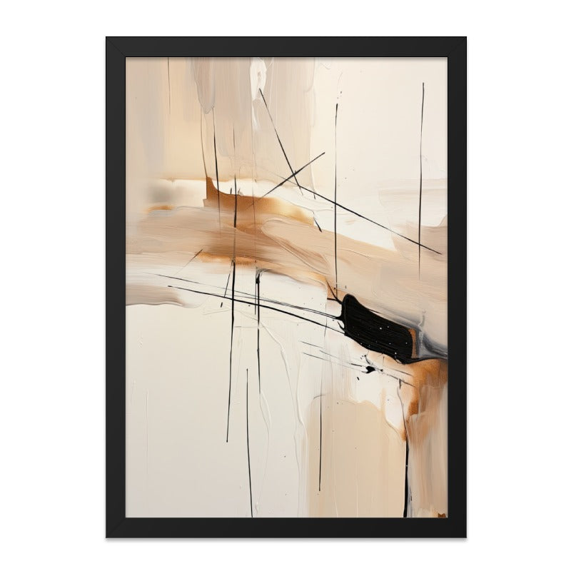 Abstract Wall Art, Modern Art Print, Beige Brown Decor, Contemporary Artwork, Home Decor, Stylish Wall Hanging - Tawshia