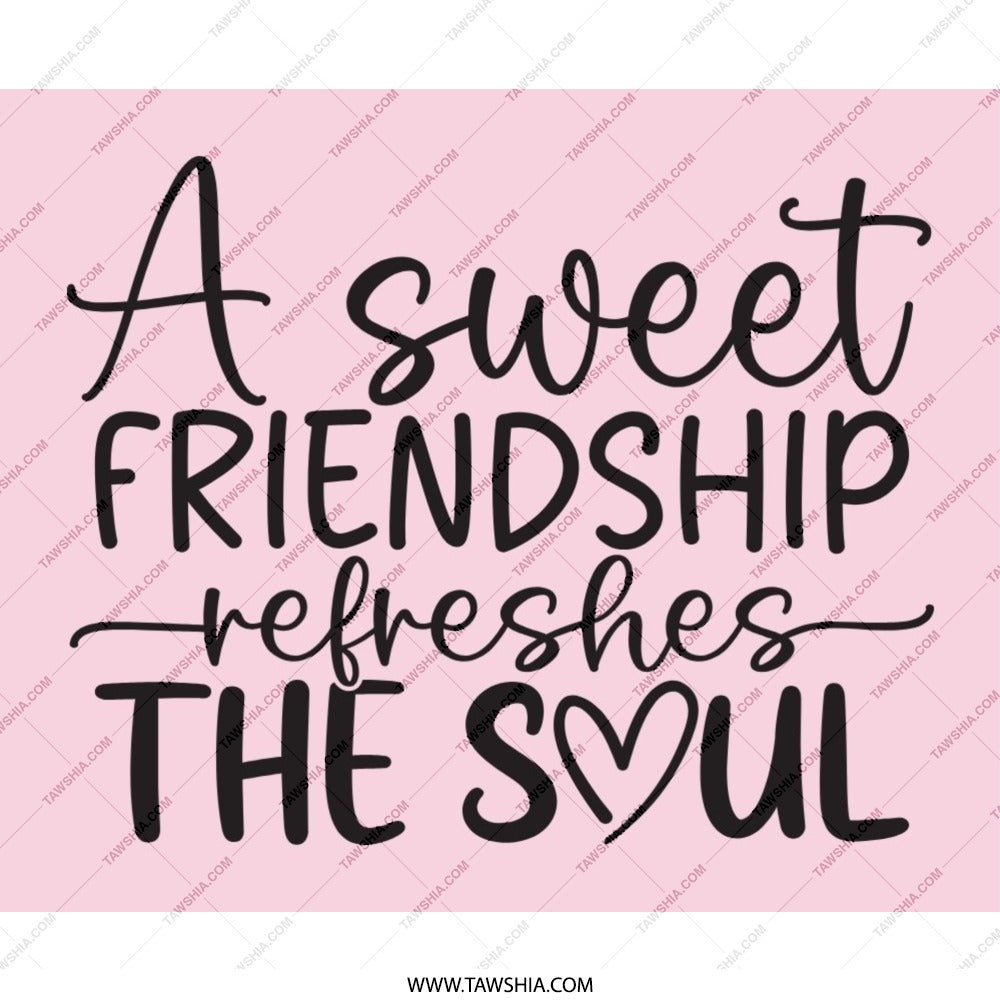 Sweet Friendship Mouse Pad, Inspirational Quote Desk Decor, Heartfelt Gift Idea, Office Accessory, Motivational Mousepad, Friend Gift - Tawshia