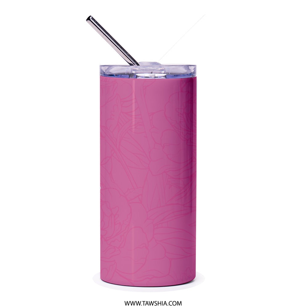 Butterfly Tumbler, Inspirational Quote, I am the Storm, Pink Floral Tumbler, Gift for Her, Trendy Tumbler, Butterfly Design - Tawshia
