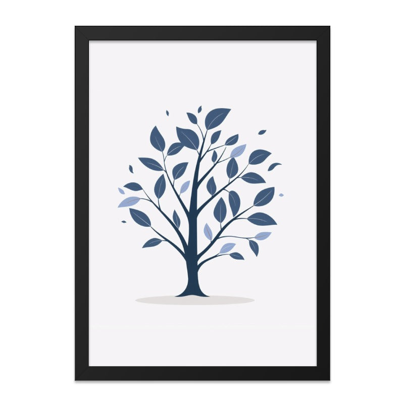 Blue Tree Wall Art, Minimalist Print, Nature Home Decor, Modern Wall Decor, Abstract Tree Art, Contemporary Art Print - Tawshia