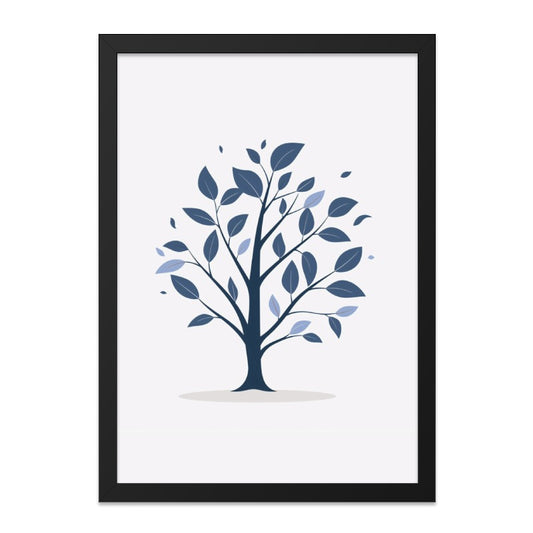 Blue Tree Wall Art, Minimalist Print, Nature Home Decor, Modern Wall Decor, Abstract Tree Art, Contemporary Art Print - Tawshia