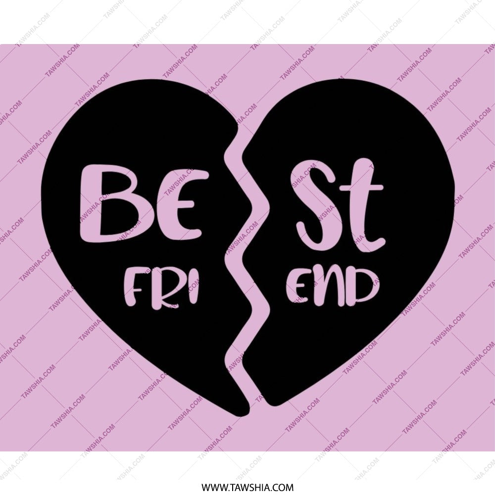 Best Friends Mouse Pad, Friendship Gift, Heart Mousepad, Bestie Gift, Matching Mouse Pad, Long Distance Friend Present, Computer Accessory - Tawshia