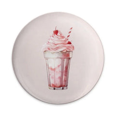 Strawberry Milkshake Pinback Button, Delicious Dessert Badge, Cute Food Button, Pink Drink Accessory, Unique Gift Idea, Trendy Button - Tawshia