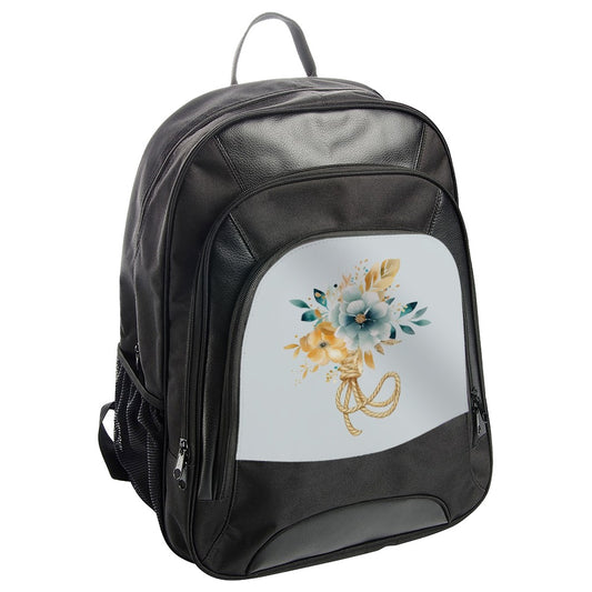 Floral Bouquet BackPack, Watercolor Flowers, Ropes, Botanical Art Back Pack, Stylish Bag, Elegant Design, Gift Idea, Art Print BackPack - Tawshia