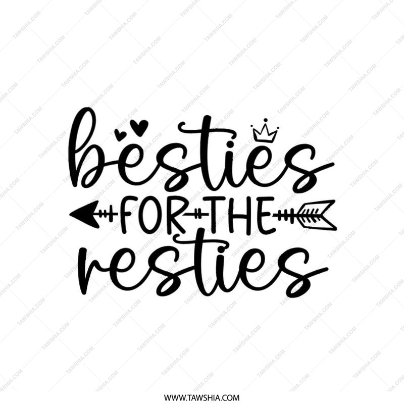 Besties For The Resties Pillow, Best Friends Gift Idea, Cute Friendship Pillow, BFF Home Decor, Gift For Best Friend Pillow - Tawshia