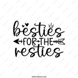 Besties For The Resties Pillow, Best Friends Gift Idea, Cute Friendship Pillow, BFF Home Decor, Gift For Best Friend Pillow - Tawshia