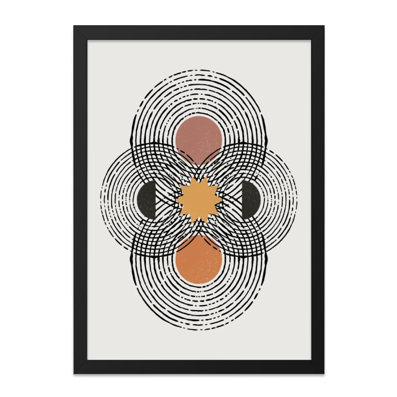 Abstract Flower Wall Art, Geometric Print, Bohemian Decor, Modern Art Print, Neutral Tones Wall Decor, Minimalist Home Decor, Wall Decor - Tawshia