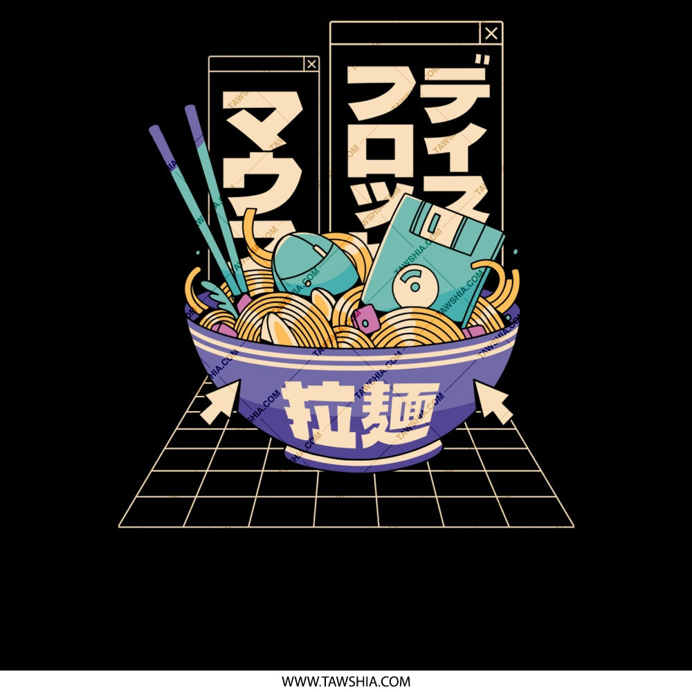 Retro Gaming Ramen Noodles Design Graphic product