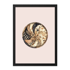 Quilted Floral Wall Art, Abstract Pattern Art, Decorative Circle Print, Unique Home Decor, Modern Wall Decor - Tawshia