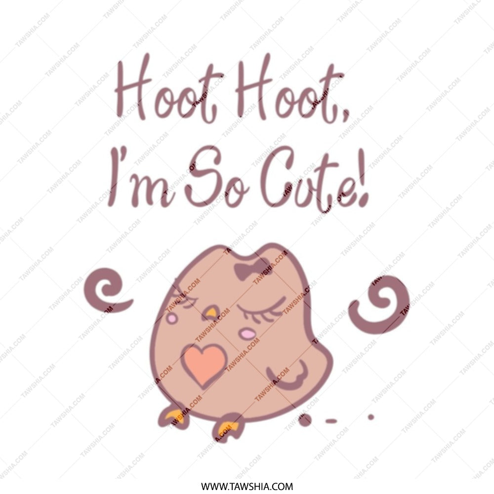 Cute Owl Tote Bag, Hoot Hoot Im So Cute, Kawaii Animal Art, Everyday Bag, Shopping Bag, Gift Idea for Owl Lovers, Reusable Tote - Tawshia