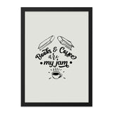 Books and Coffee Wall Art, My Jam Wall Decor, Coffee Lover Print, Book Lover Art, Minimalist Wall Art, Modern Art Print - Tawshia