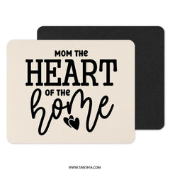 Mom Heart Home Mouse Pad, Mothers Day Gift, Gift for Mom, Cute Mousepad, Home Decor, Heart Mousepad, Mom Gift, Desk Accessory - Tawshia