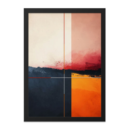Abstract Wall Art, Modern Geometric Print, Minimalist Art Decor, Bold Color Blocks, Contemporary Home Decor, Trendy Wall Hanging - Tawshia