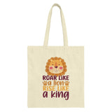 Lion Tote Bag, Inspirational Tote Bag, King Tote Bag, Cute Animal Tote Bag, Gift for Animal Lovers, Motivational Tote Bag - Tawshia