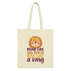 Lion Tote Bag, Inspirational Tote Bag, King Tote Bag, Cute Animal Tote Bag, Gift for Animal Lovers, Motivational Tote Bag - Tawshia