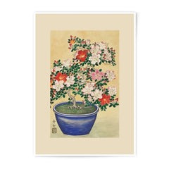 Azalea Bonsai Photographic Print, Japanese Art Print, Floral Photography, Home Decor, Wall Art, Botanical Print - Tawshia