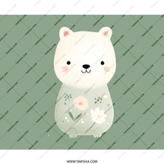 Cute Bear Mouse Pad, Floral Bear Design, Office Desk Accessory, Bear Lover Gift, Adorable Mousepad, Computer Accessories, Desk Decor - Tawshia