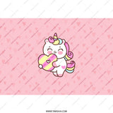 Kawaii Unicorn Tumbler, Heart Tumbler, Cute Unicorn Gift, Kawaii Gift, Gift for Unicorn Lover, Unicorn Tumbler for Her - Tawshia